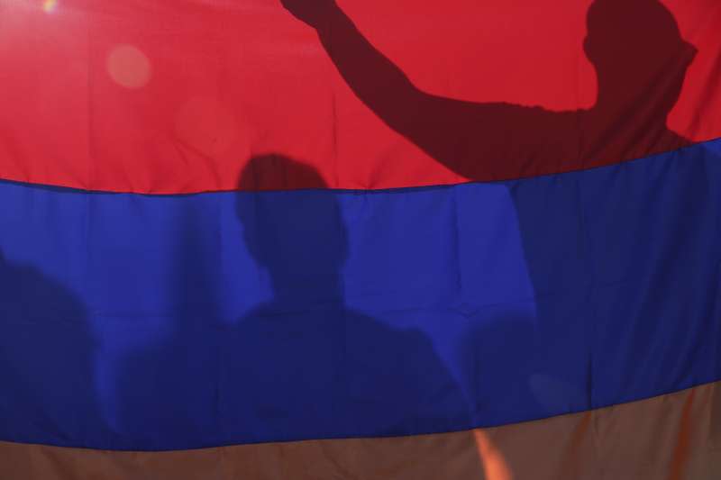 亞美尼亞與亞塞拜然為納哥諾卡拉巴克（納卡）交火，圖為亞美尼亞國旗（AP）