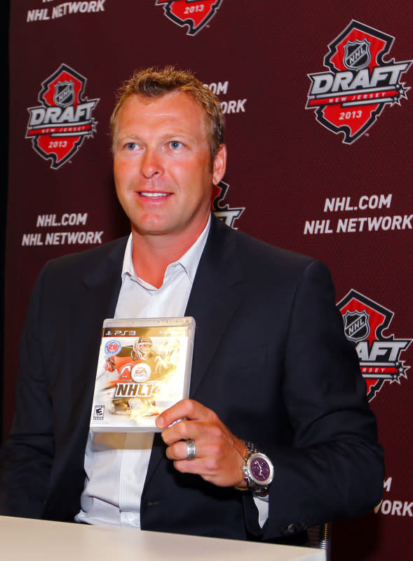 Martin Brodeur, <a class="link " href="https://sports.yahoo.com/nhl/teams/new-jersey/" data-i13n="sec:content-canvas;subsec:anchor_text;elm:context_link" data-ylk="slk:New Jersey Devils;sec:content-canvas;subsec:anchor_text;elm:context_link;itc:0">New Jersey Devils</a><p>Ed Mulholland-USA TODAY Sports</p>