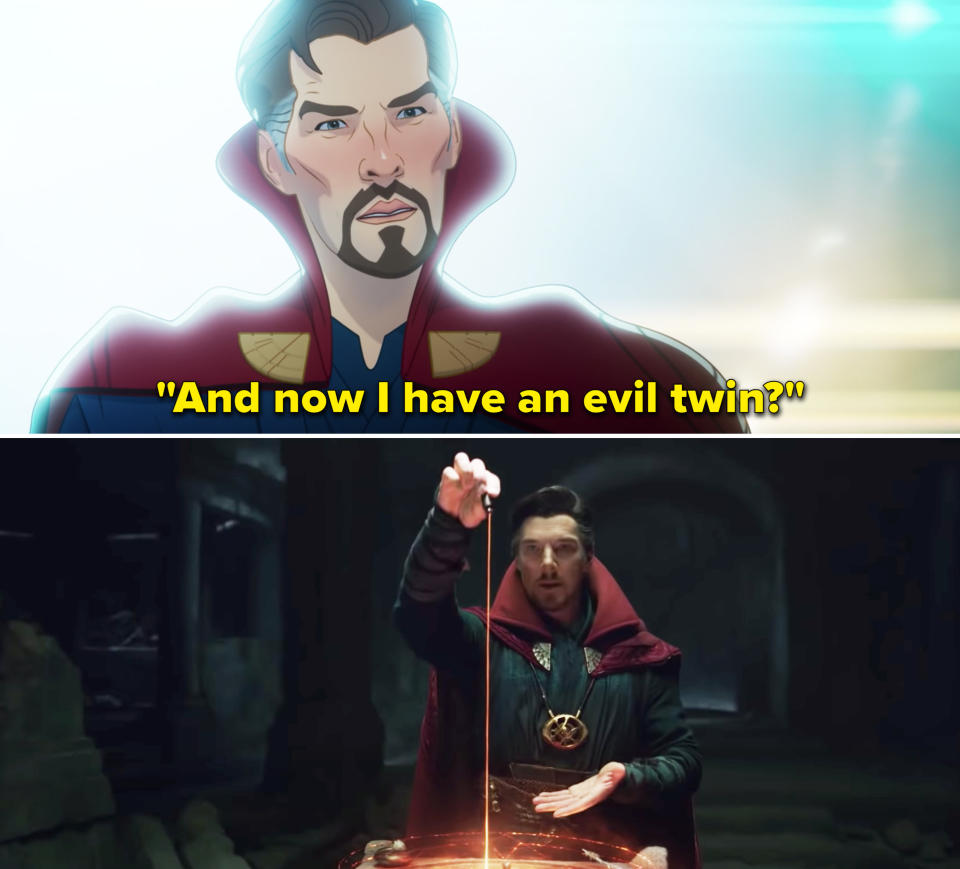 Stephen saying, "And now I have an evil twin"