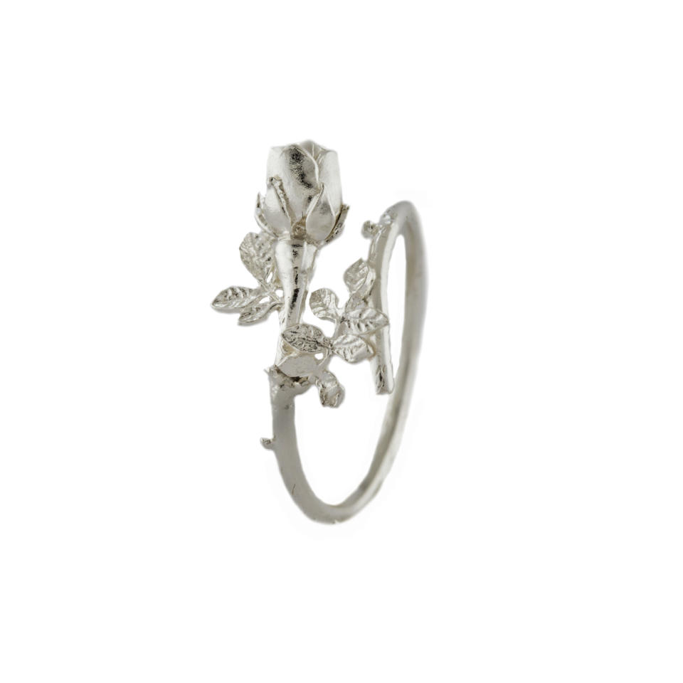 <p>Enchanted Rose Bud Ring in silver, £150</p>