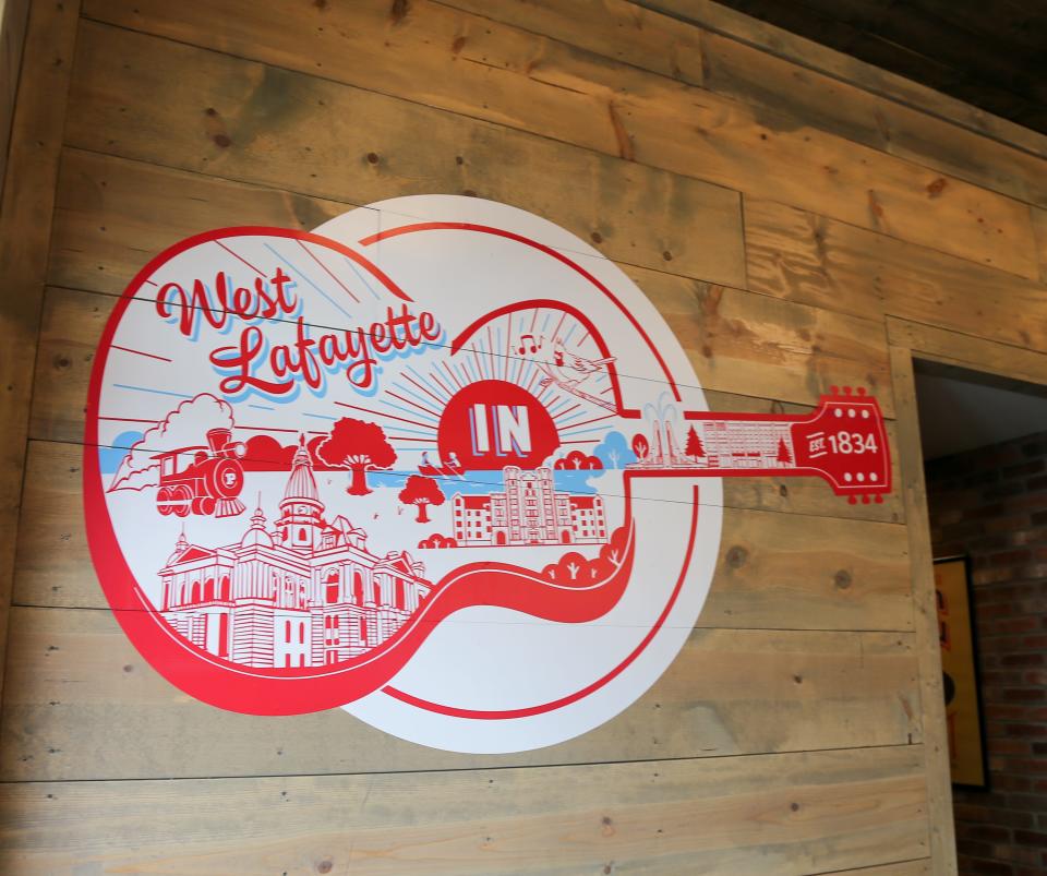 A mural inside of Slim Chickens' first Indiana location, in West Lafayette at 2901 Northwestern Ave., near Purdue University, on Feb. 7, 2023, in West Lafayette, Ind.