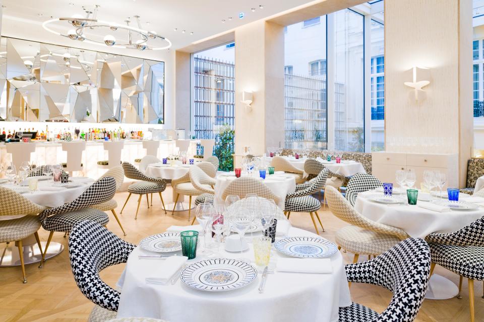 The Monsieur Dior restaurant at Dior’s 30 Montaigne store.