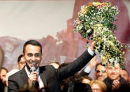 5-Star Movement leader Luigi Di Maio speaks to supporters in Pomigliano D'Arco, Italy, March 6, 2018. REUTERS/Ciro De Luca