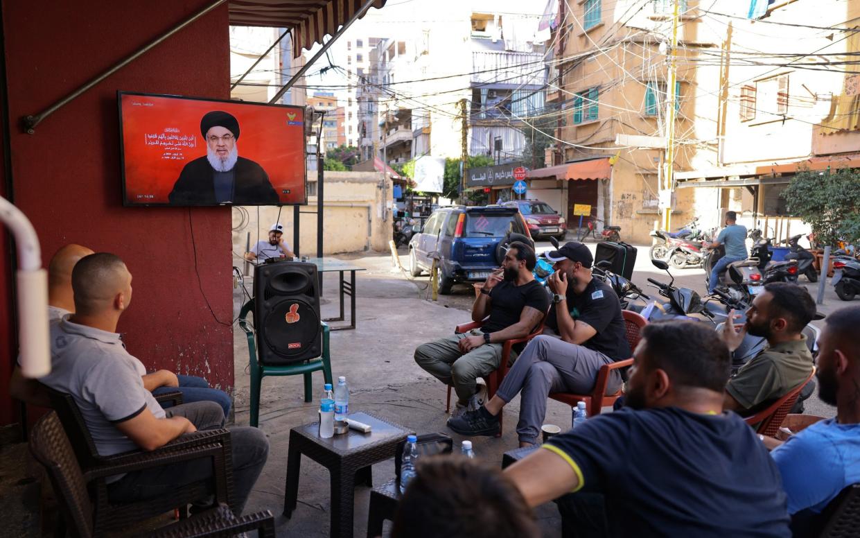 Hassan Nasrallah accused Israel of carrying out an 'act of war' in a televised address to the nation