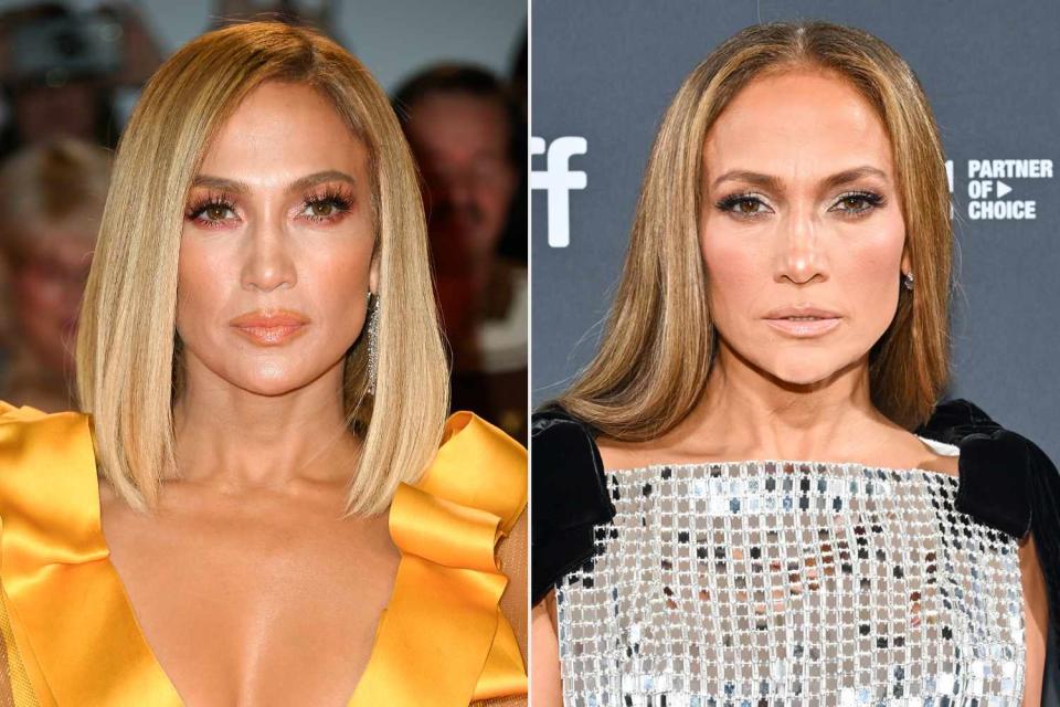 <p>Frazer Harrison/Getty; Michael Buckner/Variety via Getty</p> Jennifer Lopez at the Toronto International Film Festival in 2019; in 2024