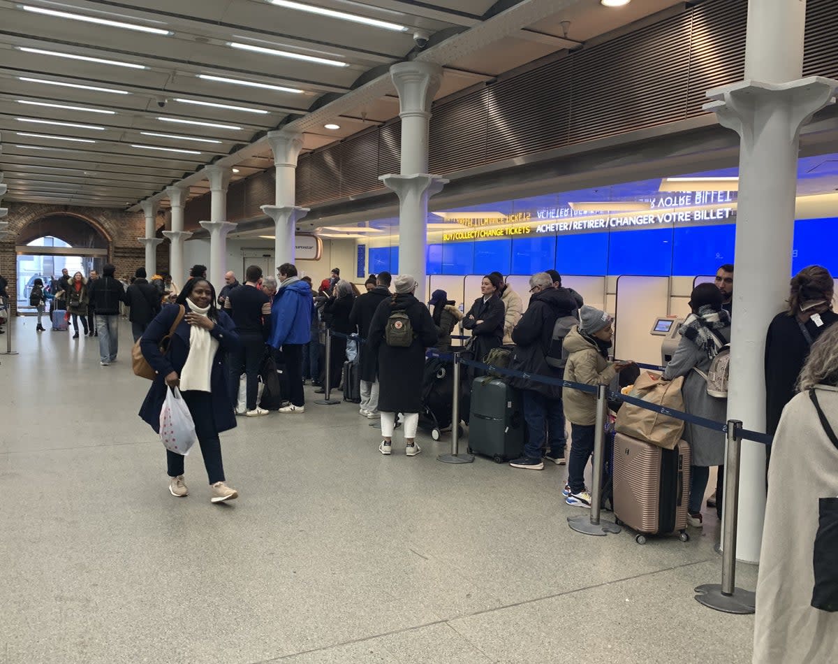 Some passengers had a lengthy wait for the Eurostar (PA)