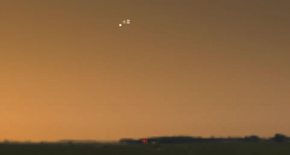 <strong>10日登場的「水星西大距」可以看見明亮的水星。（圖／翻攝自台南市政府教育局官網）</strong>