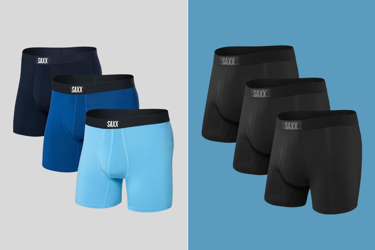 Saxx Undewear Co. Men's Ultra Soft Boxer Briefs Core 2 Pack with Built-in Pouch Support