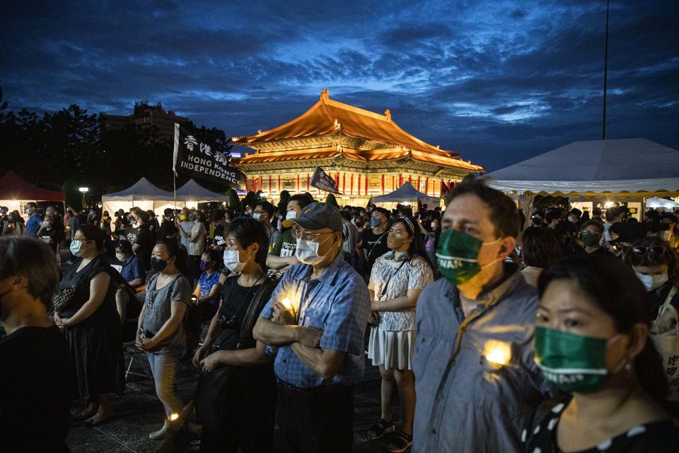 2022年6月4日，台北中正紀念堂，六四三十三週年悼念晚會。