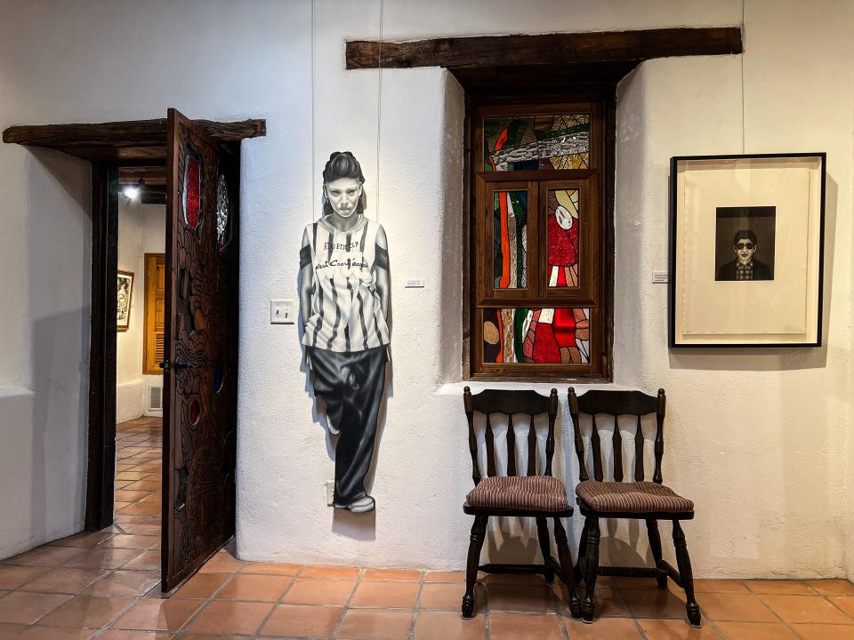 Some of the artwork in Gaspar Enríquez's Micasa Art Studio and Gallery in San Elizario is shown.