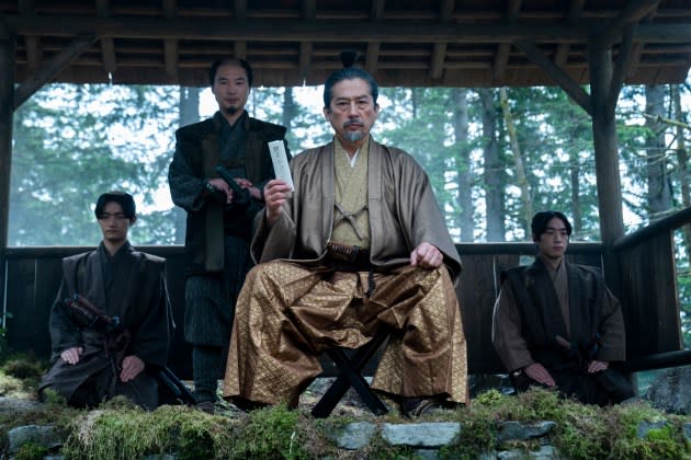 Hiroto Kanai and Hiroyuki Sanada (center) in 'Shōgun' - Credit: Katie Yu/FX