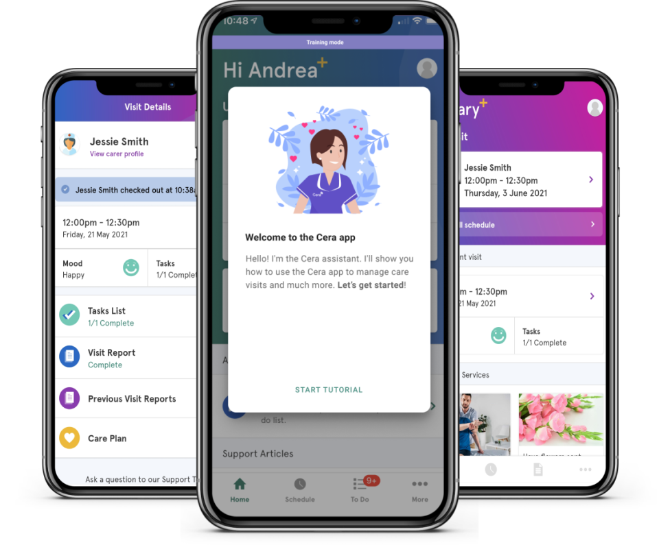 Die KI-App von Cera Care berechnet den Gesundheitszustand des Patienten. - Copyright: Cera Care