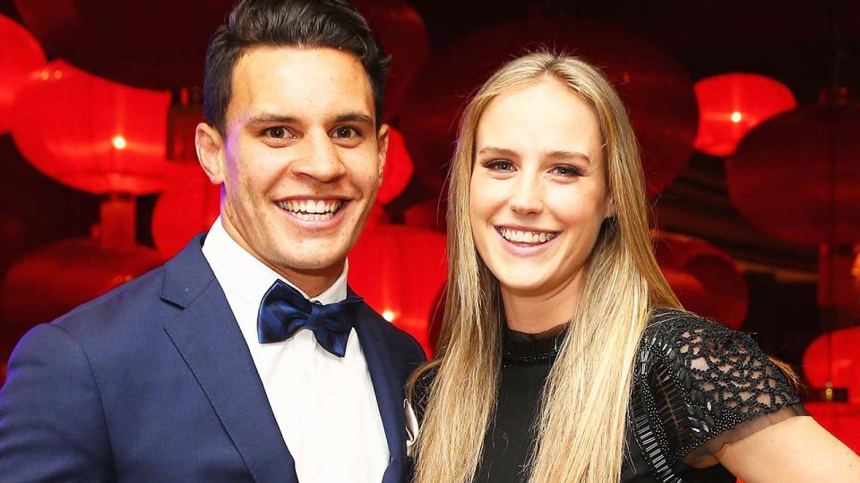 Matt Toomua and Ellyse Perry, pictured here at the 2016 Allan Border Medal ceremony.  