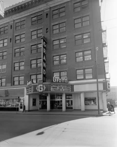 The entrance of The Grand Theatre in 1956.