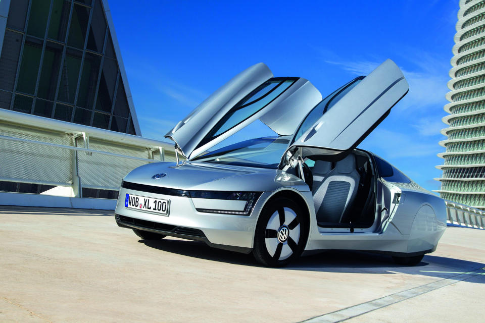 �The VW XL1 will be powered by a tiny 800cc diesel engine and a separate electric motor (SWNS)