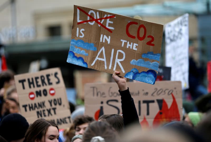 FILE PHOTO: Fridays For Future climate march in Lausanne