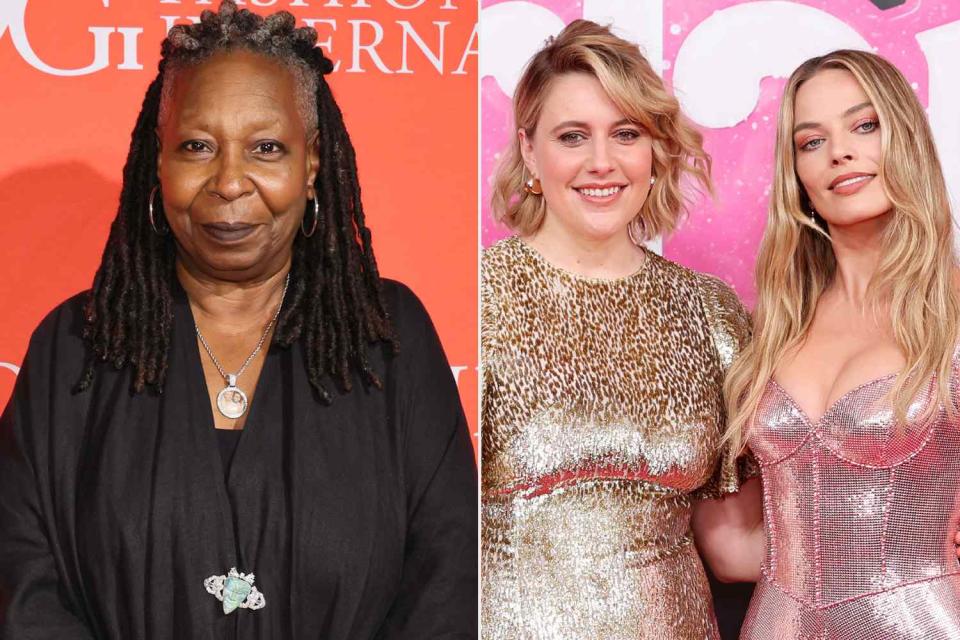 <p>Dia Dipasupil/Getty, Don Arnold/WireImage</p> Whoopi Goldberg in New York City on Oct. 17,2023; Greta Gerwig and Margot Robbie in Sydney on June 30, 2023