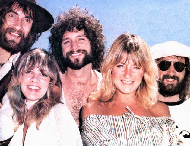 From Left: Mick Fleetwood, Nicks, Lindsey Buckingham, Christine McVie, John McVie in 1975.
