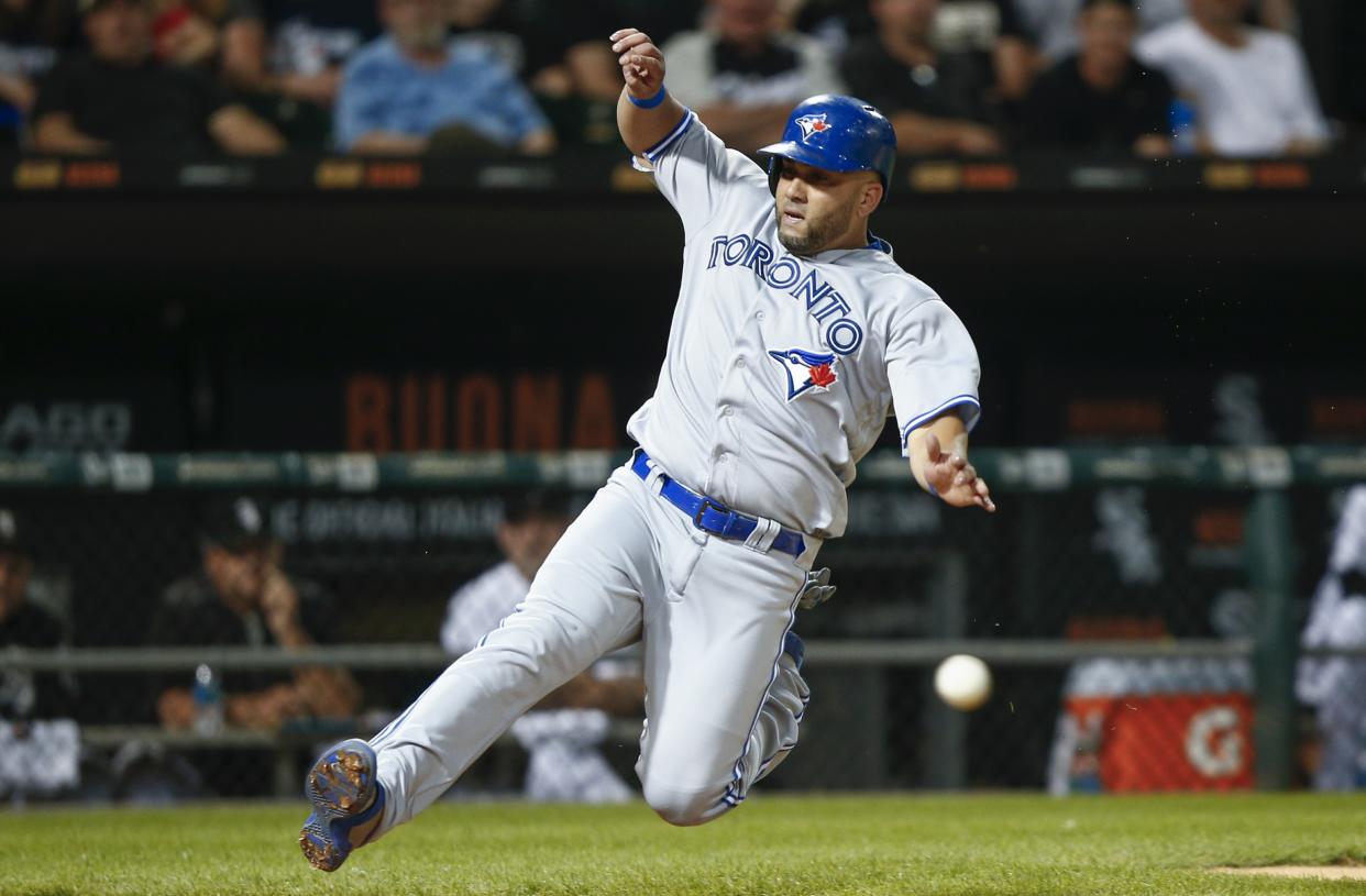 Kendrys Morales is one of a number of notable Toronto Blue Jays seriously lacking in the wheels department. (Michael Hickey/Getty Images)