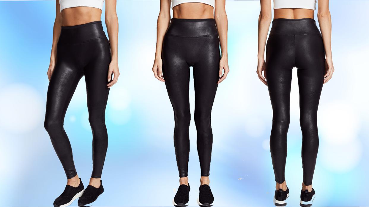 Style-savvy shoppers can’t stop singing the praises of these flattering faux leather leggings.