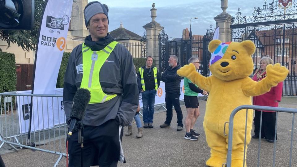 Radio 2 presenter Vernon Kay and Pudsey the Bear from Children in Need