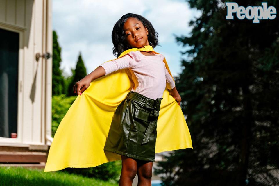 Mariah Gallaway (wearing a cape on July 18) saved her great-grandmother in an emergency.