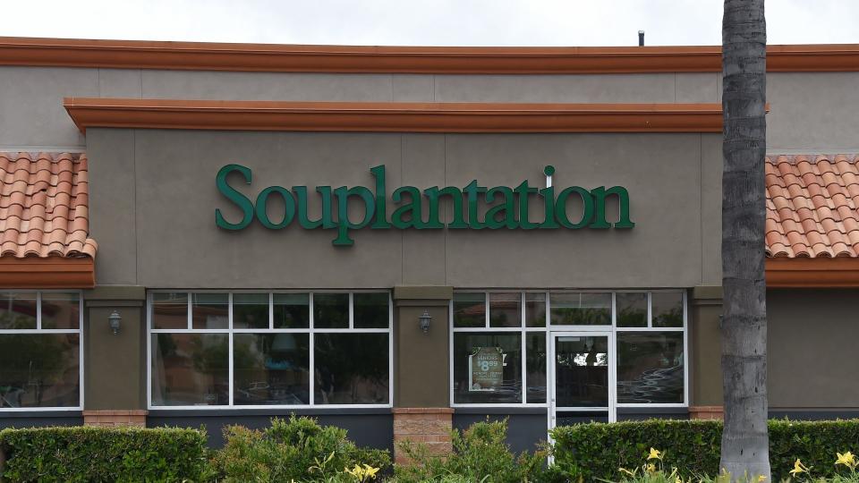 Mandatory Credit: Photo by AFF-USA/Shutterstock (10646143b)SouplantationBusiness storefronts and signage in light of COVID-19 restrictions, Northridge, USA - 13 May 2020.