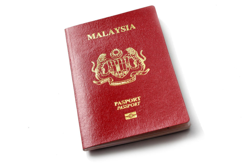 Malaysian passport in red colour