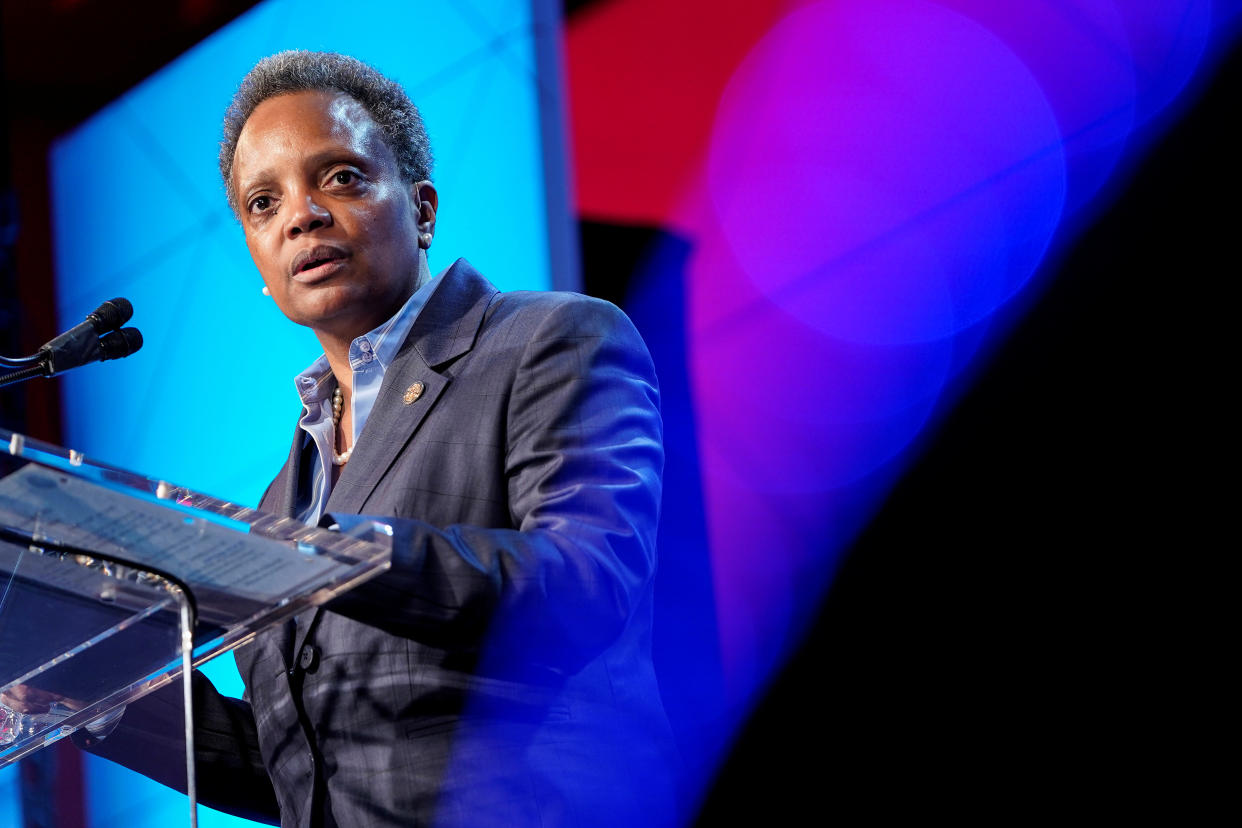 Mayor of Chicago Lori Lightfoot speaks at the U.S. Conference of Mayors 88th Winter Meeting in Washington, U.S., January 23, 2020. (Joshua Roberts/Reuters)