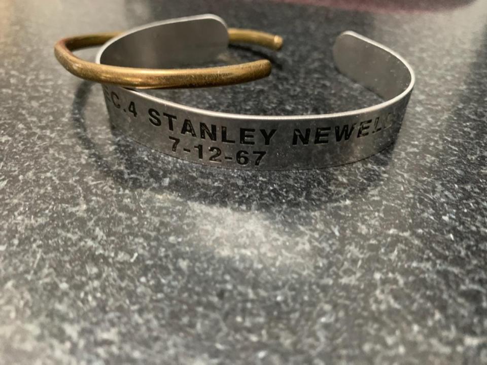 While Stanley Newell was a prisoner of war, people in his home town of Pekin wore bracelets bearing his name, U.S. Army rank, and the date he was captured.