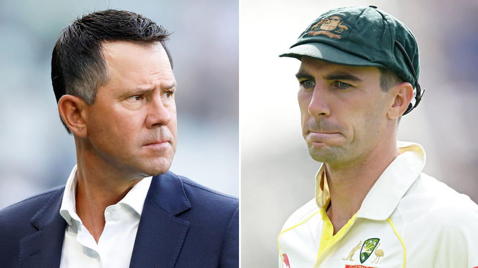 Pictured left to right, cricket stars Ricky Ponting and Pat Cummins.