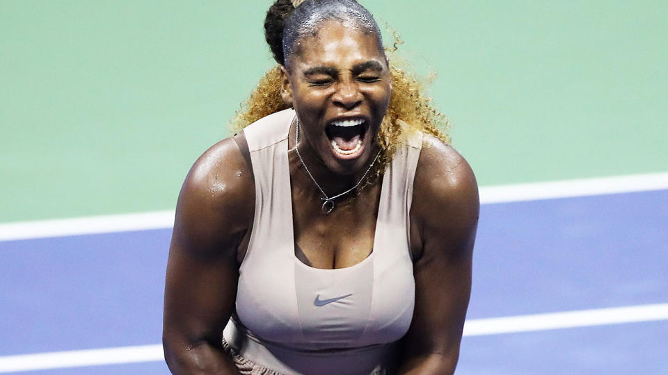 Serena Williams, pictured here during her semi-final clash against with Victoria Azarenka at the US Open.