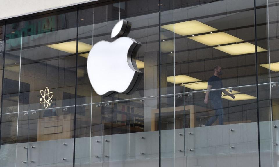 File: Apple says the feature will use the phone’s on-device machine learning to assess the content of children’s messages for photos that may be sexually explicit   (AFP via Getty Images)