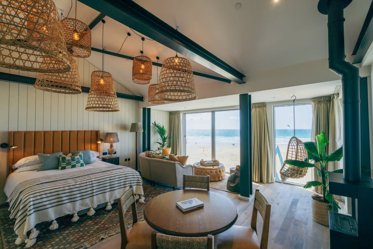 You can request a dog bed as a delightful addition to this beachside room (Watergate Bay)