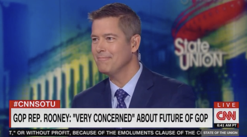 Sean Duffy has joined CNN as a commentator, making his debut on Sunday's "State of the Union." (Screenshot: CNN)