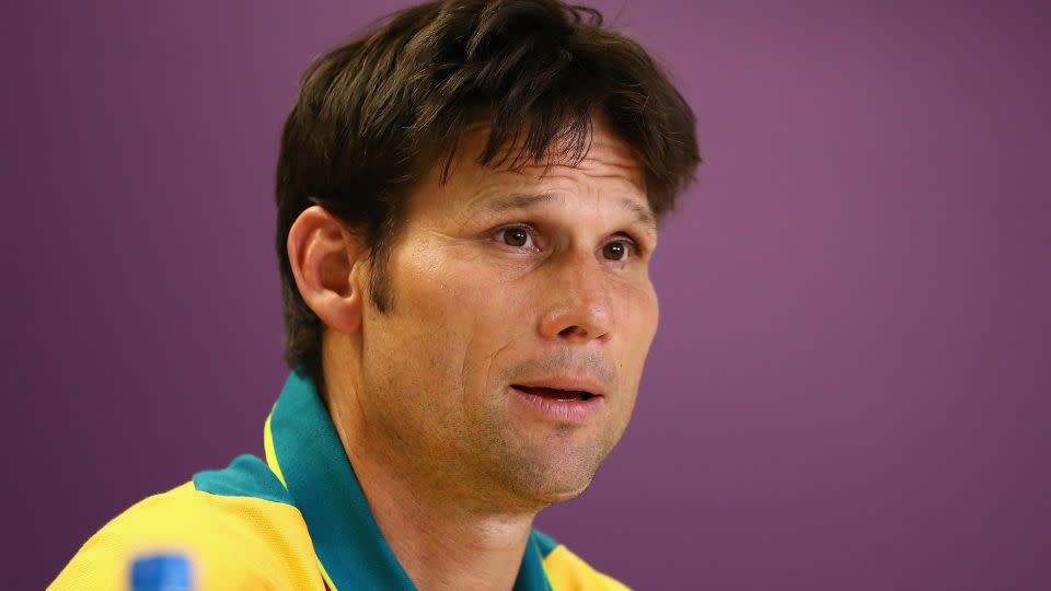Shane Rose speaks to the media at the London 2012 Olympics. - Quinn Rooney/Getty Images