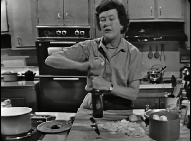 julia child on The French Chef tv show
