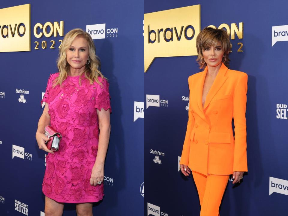 Kathy Hilton (left) and Lisa Rinna (right) at BravoCon on October 14, 2022.