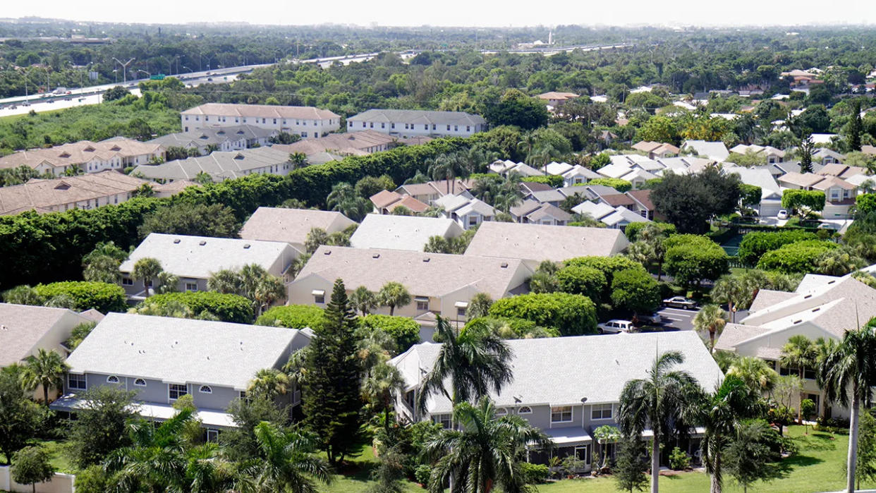 Residential area in Boca Raton, Florida