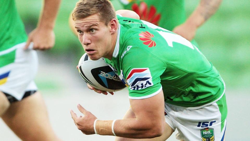 Mitch Cronin, pictured here in action for Canberra Raiders in a pre-season trial game.