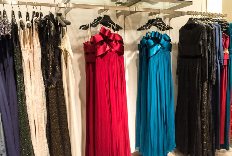 Department stores offer a limited selection of plus-size prom dresses in-store, with more available online — often for a higher price. (Photo: Getty Images)