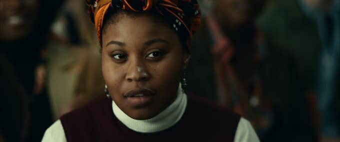 Dominique Fishback plays Deborah Johnson, the fiancee of Black Panther Party Chairman Fred Hampton, in "Judas and the Black Messiah." (Photo: Warner Bros)