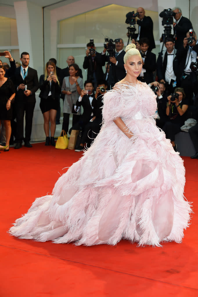 75th Venice Film Festival, A star is born on the red carpet. Pictured: Lady Gaga on the red carpet, on the occasion of the 75th Venice Film Festival. Venice, August 31, 2018 (Photo by Mondadori via Getty Images/Archivio Mondadori via Getty Images/Mondadori via Getty Images)