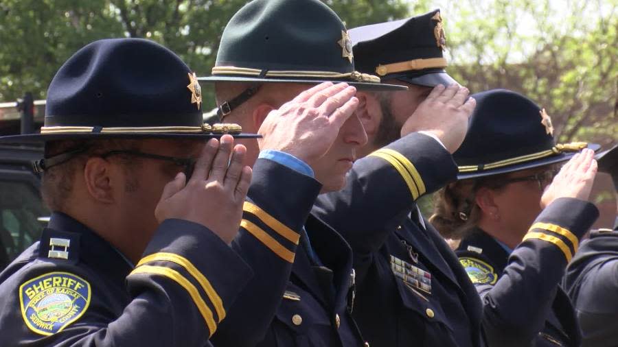 Scenes from the law enforcement memorial ceremony in Wichita on May 15, 2024. (KSN News Photo)