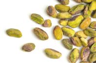 <p>Nuts in general are full of plant-based healthy protein and fiber, but calories can certainly add up. The shelled or no shells varieties are really easy to grab a handful and eat a bit too quickly. </p>