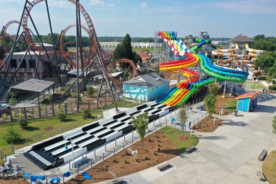 Carolina Harbor, a 26-acre waterpark, features a variety of water slides, wave pools and more. Carowinds