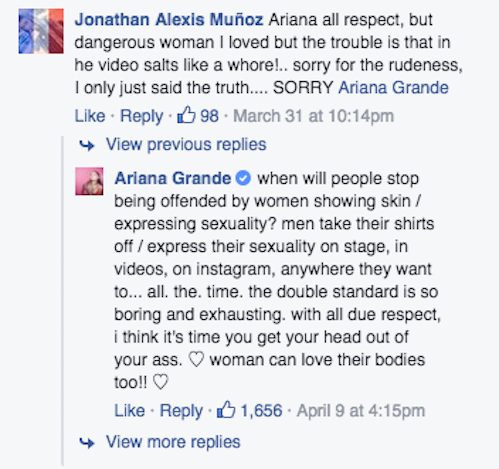 Ariana Grande Claps Back at Troll Who Called Her a 