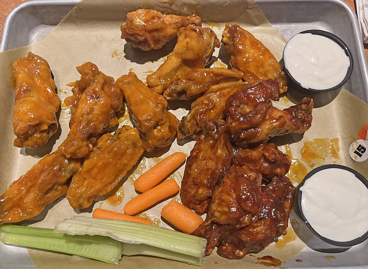An order of 15 wings at Buffalo Wild Wings