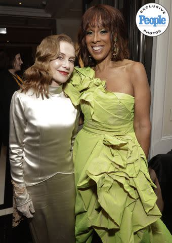 <p>Todd Williamson</p> Isabelle Huppert and Gayle King at The Mark Hotel following the 2024 Met Gala