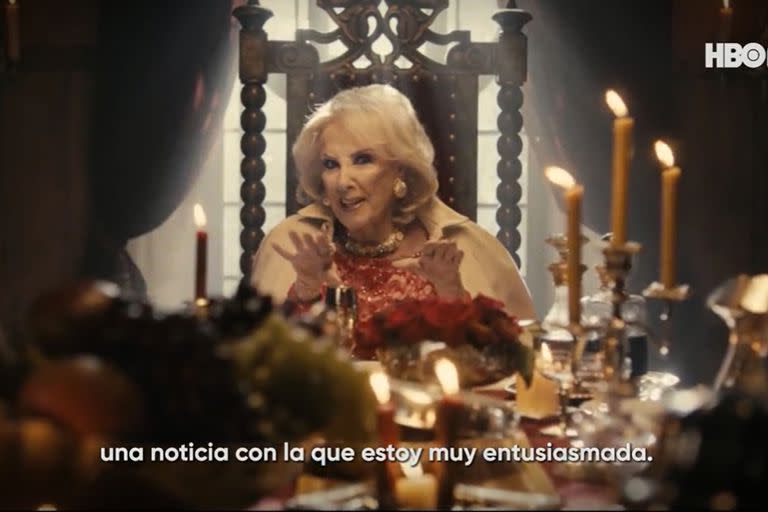 Un pasaje del spot de HBO Max con Mirtha Legrand